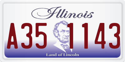 IL license plate A351143