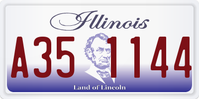 IL license plate A351144