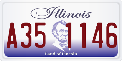 IL license plate A351146