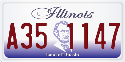 IL license plate A351147