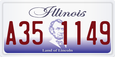 IL license plate A351149