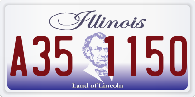IL license plate A351150