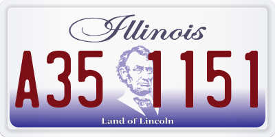 IL license plate A351151