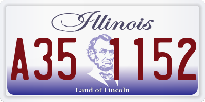 IL license plate A351152