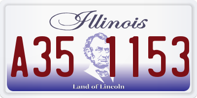 IL license plate A351153