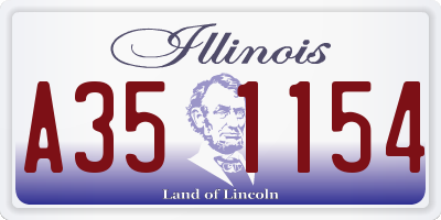IL license plate A351154