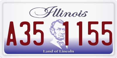 IL license plate A351155