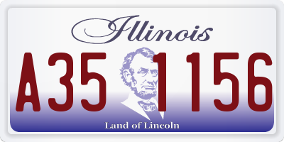 IL license plate A351156