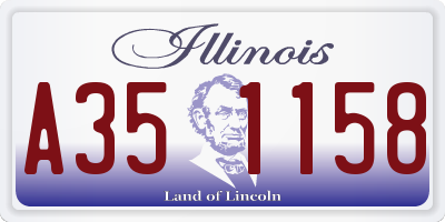 IL license plate A351158