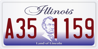 IL license plate A351159