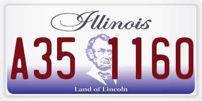 IL license plate A351160