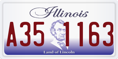 IL license plate A351163