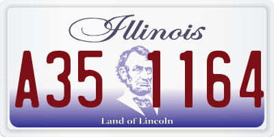 IL license plate A351164