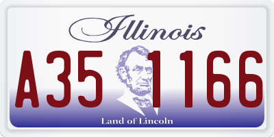 IL license plate A351166