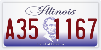 IL license plate A351167
