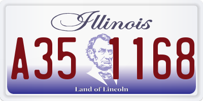 IL license plate A351168