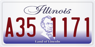 IL license plate A351171