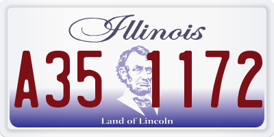 IL license plate A351172