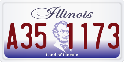 IL license plate A351173