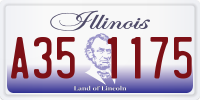 IL license plate A351175