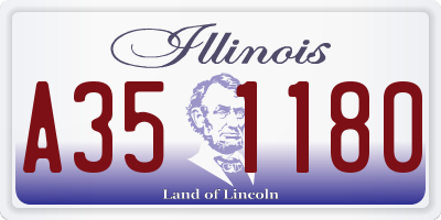 IL license plate A351180