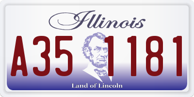 IL license plate A351181