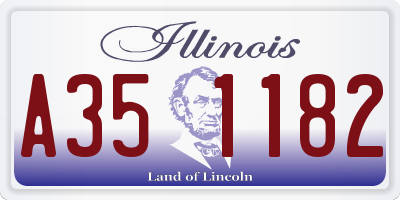 IL license plate A351182