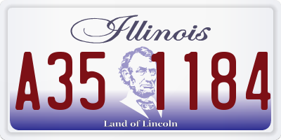 IL license plate A351184