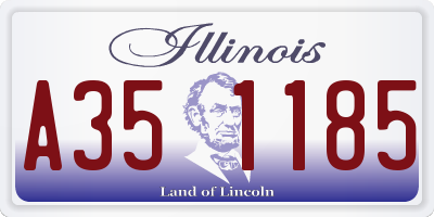 IL license plate A351185