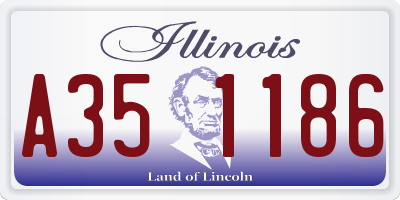 IL license plate A351186