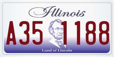 IL license plate A351188