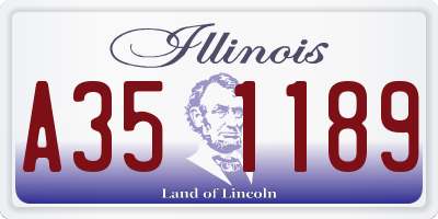 IL license plate A351189