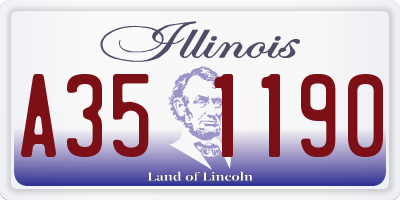 IL license plate A351190