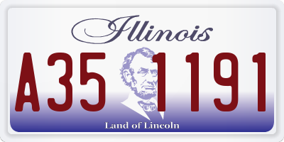 IL license plate A351191