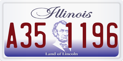 IL license plate A351196
