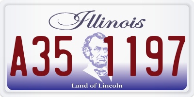 IL license plate A351197