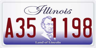 IL license plate A351198