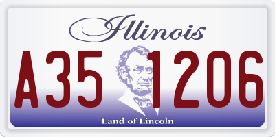 IL license plate A351206