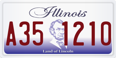 IL license plate A351210