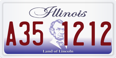 IL license plate A351212