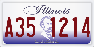 IL license plate A351214