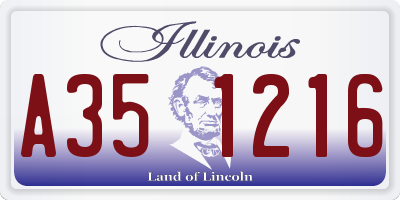 IL license plate A351216