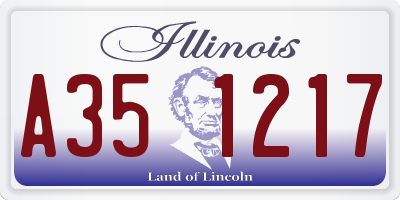IL license plate A351217