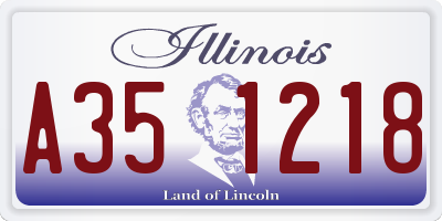 IL license plate A351218