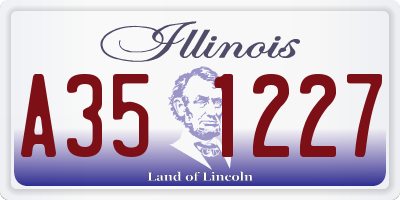 IL license plate A351227