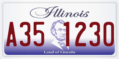 IL license plate A351230