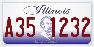 IL license plate A351232