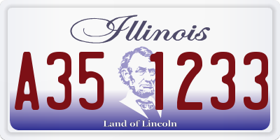 IL license plate A351233
