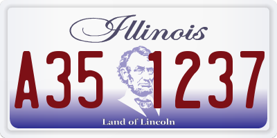 IL license plate A351237