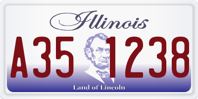 IL license plate A351238